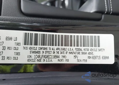 2014 Jeep Grand Cherokee Limited from USA, damaged, VIN 1C4RJFBG1EC204488